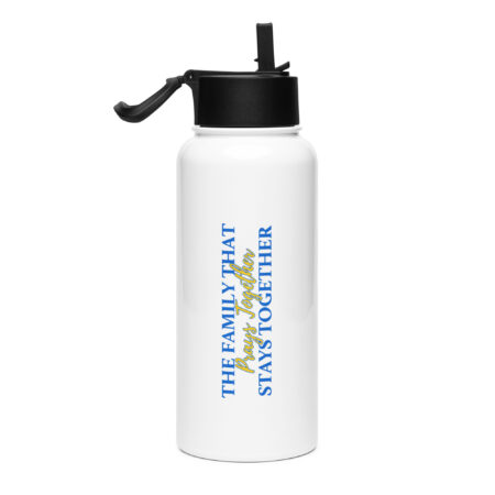 The Family That Prays Together Water Bottle